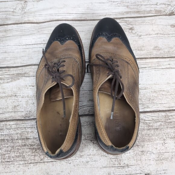 Bedstu Brown And Black Wingtip Oxford Derby Lace Up Shoes Men Size 11 main image 11